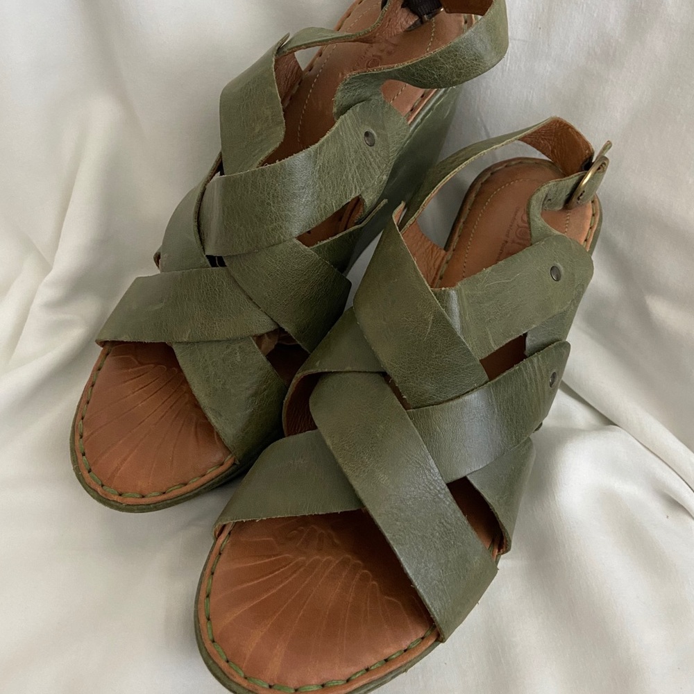 Green sandals